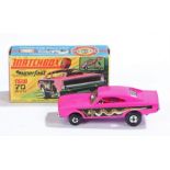 Matchbox Linsey Superfast diecast boxed model vehicle, No 70 Dodge Dragster