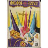 Spain Malaga, Malaga Semana Santa, 1956, Casares Soria, 63cm 92cm