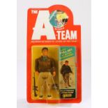 Galoob A Team figure, "Howling Mad" Murdock, card and bubble, 1983