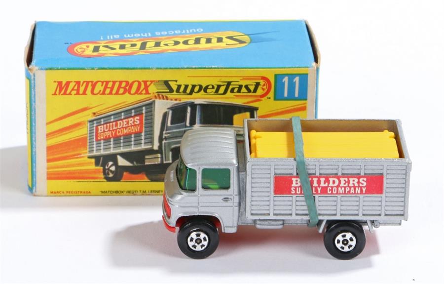 Matchbox Linsey Superfast diecast boxed model vehicle, No 11 Scaffolding Truck