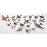 A collection of model aircraft, mainly 1/72 scale World War Two including Me 262, Typhoon,