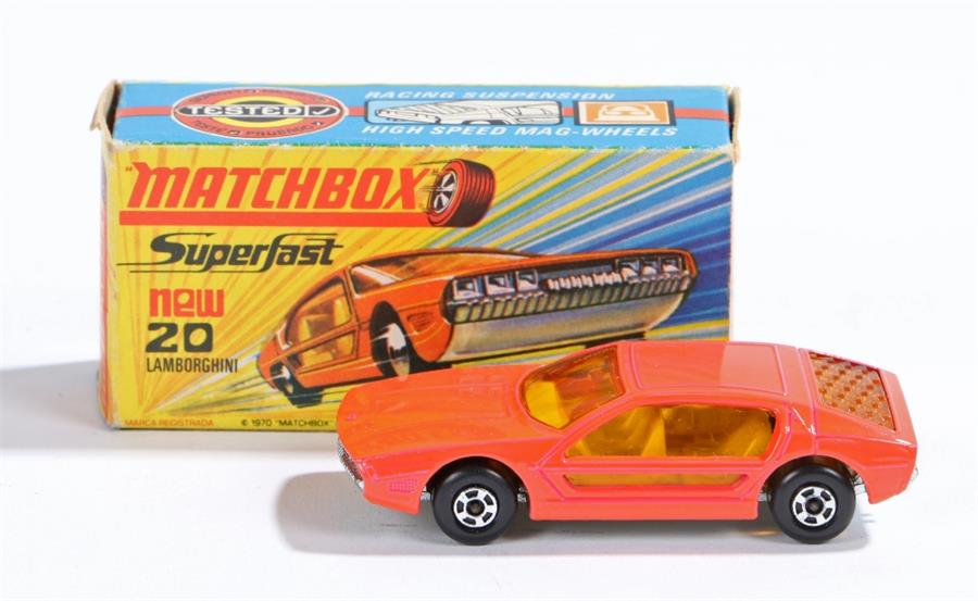 Matchbox Linsey Superfast diecast boxed model vehicle, No 20 Lamborghini Marzal