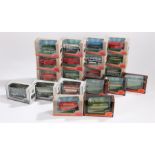 Twenty die-cast 1:76 scale model coaches and buses, boxed (20)