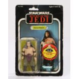 Kenner Star Wars Rancor Keeper Return of the Jedi, upon a 77 back punched card back