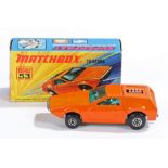 Matchbox Linsey Superfast diecast boxed model vehicle, No 53 Tanzara