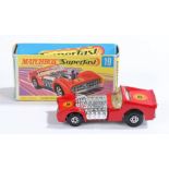 Matchbox Linsey Superfast diecast boxed model vehicle, No 19 Road Dragster