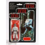 Palitoy AT-ST Driver, Star Wars, Return of the Jedi, 1983, upon a 79 back punched card