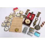 Collection of watches, to include pocket watches, wristwatches, lighters, etc, also together with