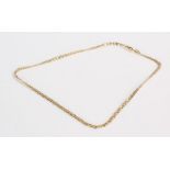 9 carat gold necklace, with clasp end, 9.1 grams