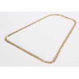 9 carat gold necklace, with clasp end, 3.3 grams
