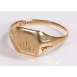 9 carat gold ring, AF, 3.1 grams