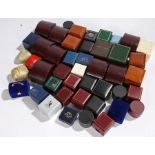 Collection of ring boxes, to include various examples, (qty)