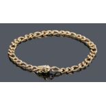 9 carat gold bracelet, with chain links and clip end, 11.5 grams