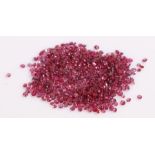 Loose gemstones, a collection of rubies, at an approximate total weight of 24.28carats