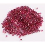 Loose gemstones, a collection of rubies, at an approximate total weight of 30.70 carats