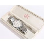 Croff Dolphin stainless steel gentleman's wristwatch, the signed silver dial with baton numerals and