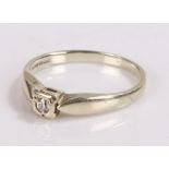 9 carat gold and diamond set ring, with a diamond to the head, ring size N