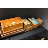 Collection of wooden music boxes, (8)