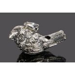 Silver whistle in the form of a bird