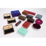 Quantity of jewellery boxes, various sizes and styles, some named examples