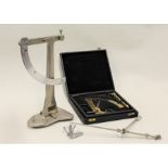 Portable scales balance, by Werke-& Casartelli, cased together with an example y Sartorius, (2)