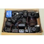 35mm and other camera bodies by Pentax, Fuji, Praktica etc. (qty)