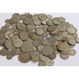 Pre 1947 coins, to include Half Crowns, Shillings, Florins, Six pence, etc (685 grams)