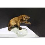 Beswick pottery figure of a puma, modelled on a naturalistic base, No 1823