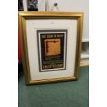 Copy of the World War one recruitment poster "the scrap of paper", housed in a gilt frame, the print