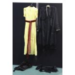 Vintage clothing, to include a dress, a fur, a black jacket, etc, (qty)