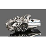 Silver whistle in the form of an elephant