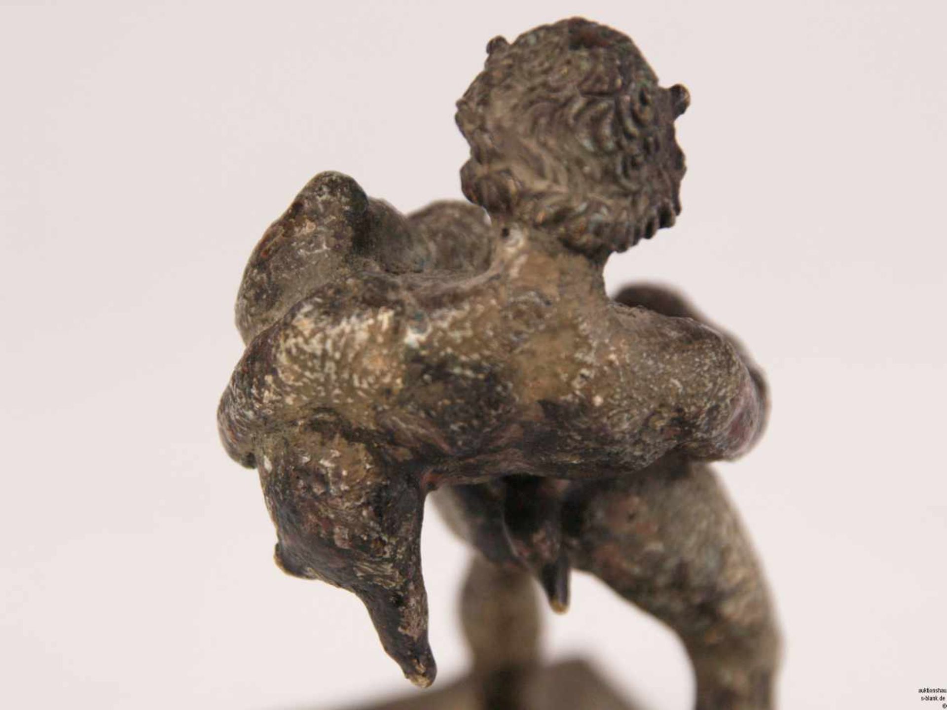 Bronzefigur "Trunkener Satyr" - Bronze, patiniert, Replik einer römischen in Herculaneum - Bild 9 aus 11