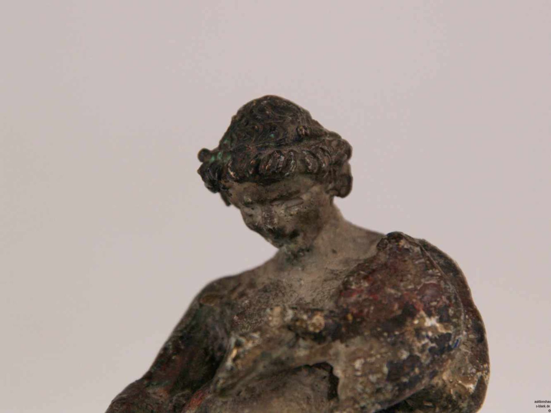 Bronzefigur "Trunkener Satyr" - Bronze, patiniert, Replik einer römischen in Herculaneum - Bild 3 aus 11
