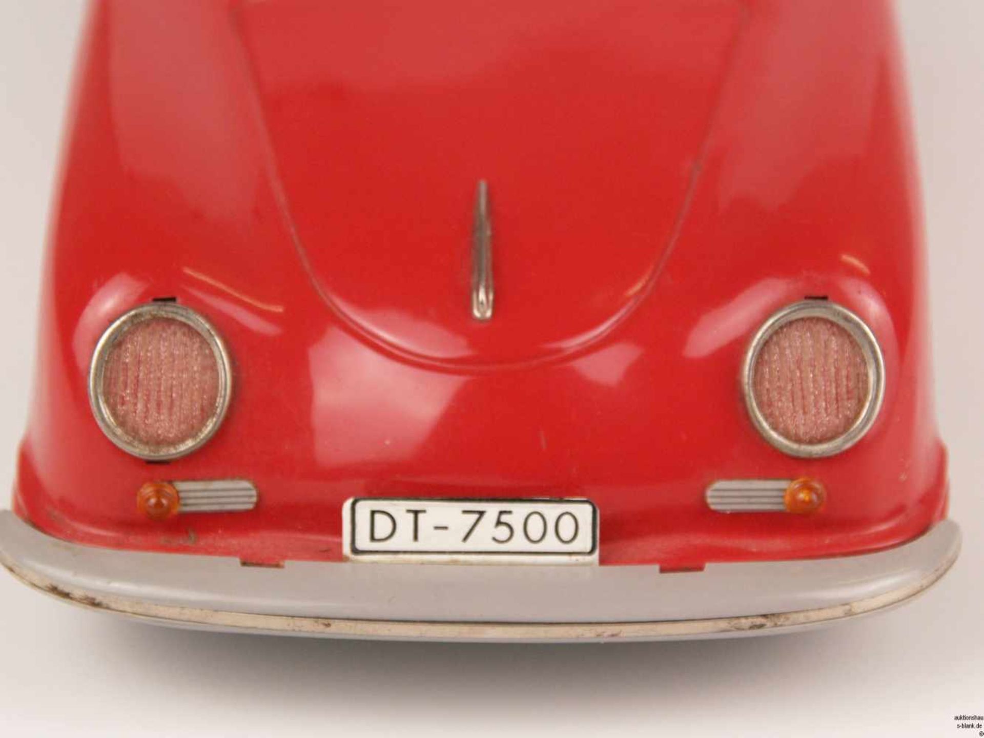 Blechauto - Distler, Belgien, "Electro Magic 7500", Porsche-Cabriolet 356, Blech, rot lackiert, - Bild 3 aus 9