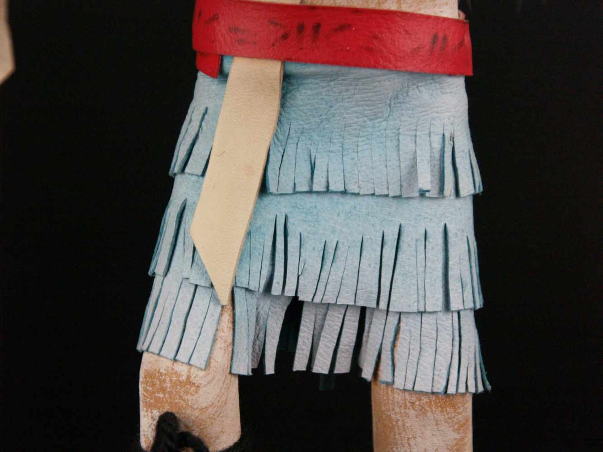 Hopi Kachina-Holzfigur - "Longhorn Kachina", indianische Volkskunst, USA, auf flacher - Bild 6 aus 10