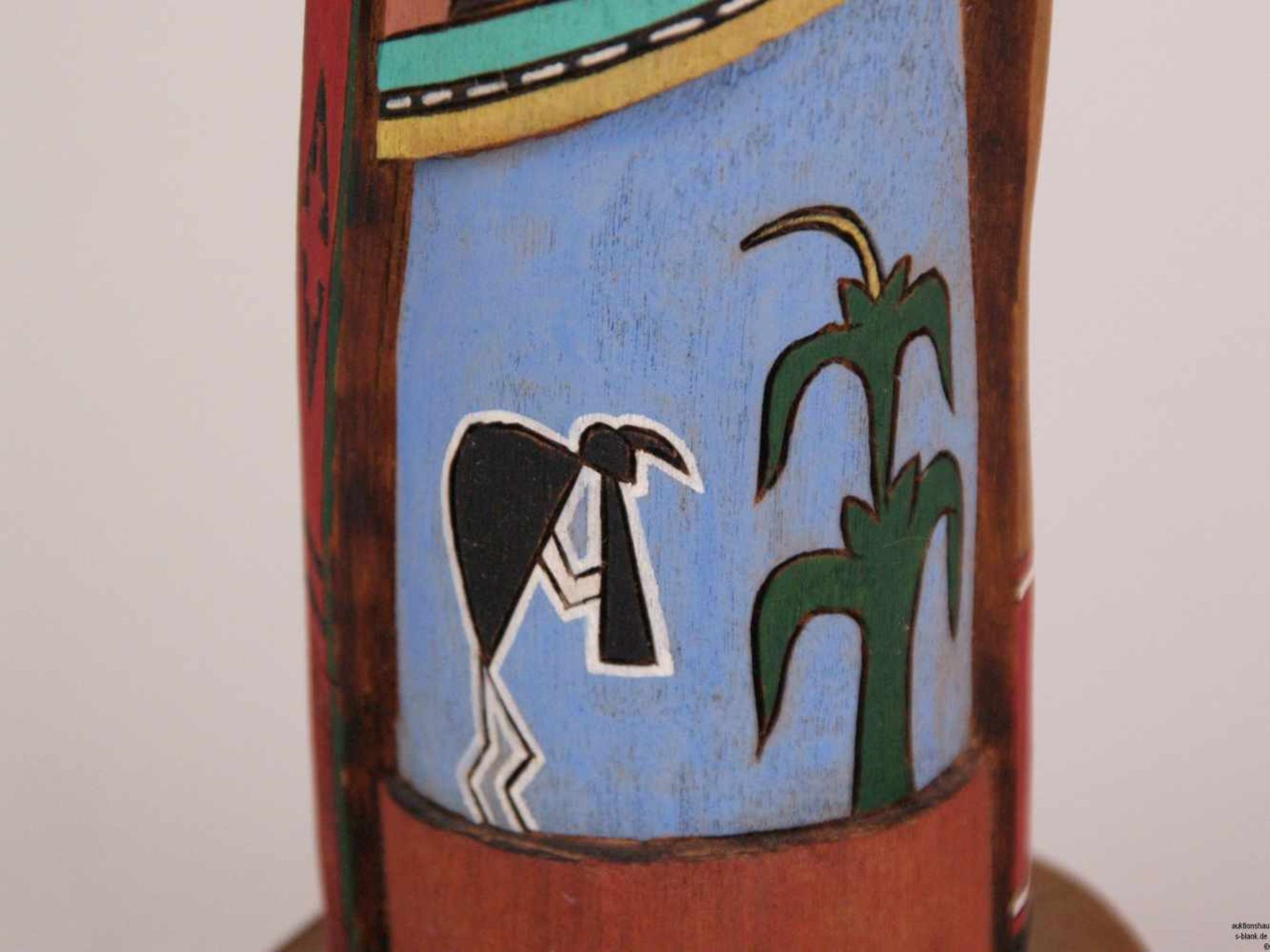 Hopi Kachina-Holzfigur - "Blackbeard Longhair Kachina", indianische Volkskunst, USA, auf - Bild 9 aus 11