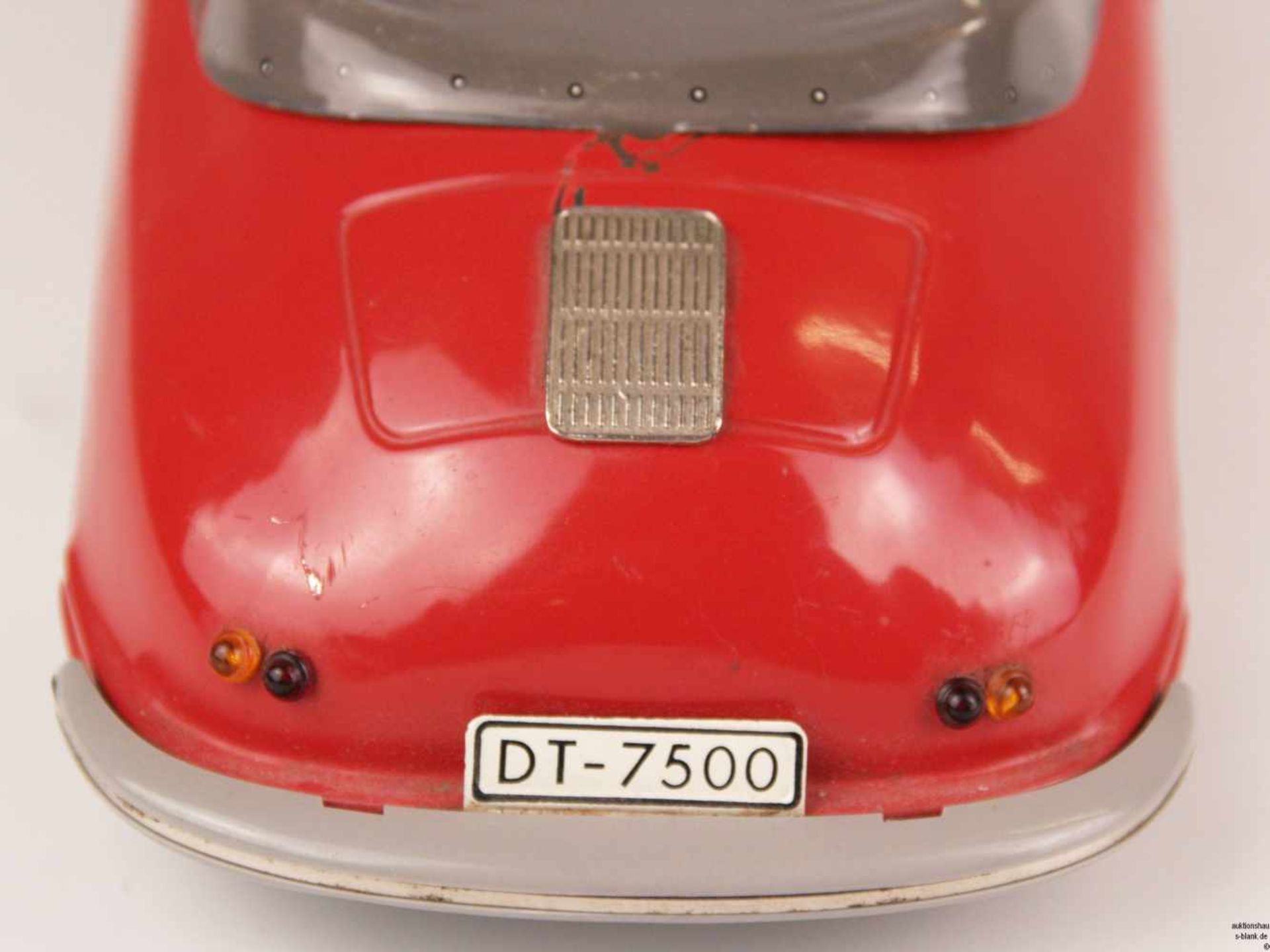 Blechauto - Distler, Belgien, "Electro Magic 7500", Porsche-Cabriolet 356, Blech, rot lackiert, - Bild 5 aus 9