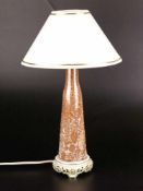 Lampe- Porzellan/Keramik/Metall, Lampensockel gemarkt Herend, Ungarn, konischer sich nach oben