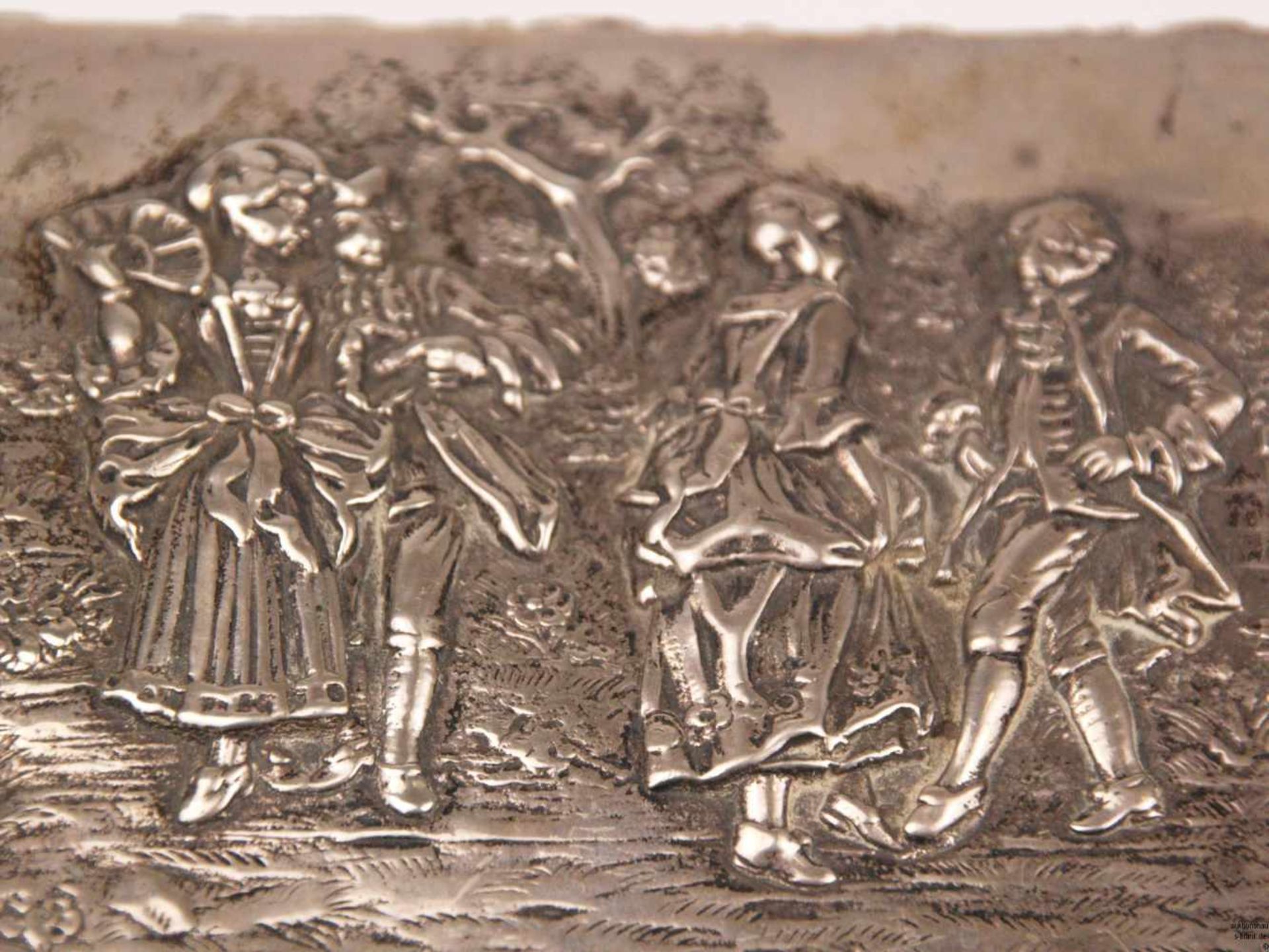 Deckelschatulle - 800er Silber,Hanau, Karl Söhnlein & Söhne, 1.Hälfte 20.Jh.,rechteckiger - Bild 2 aus 7