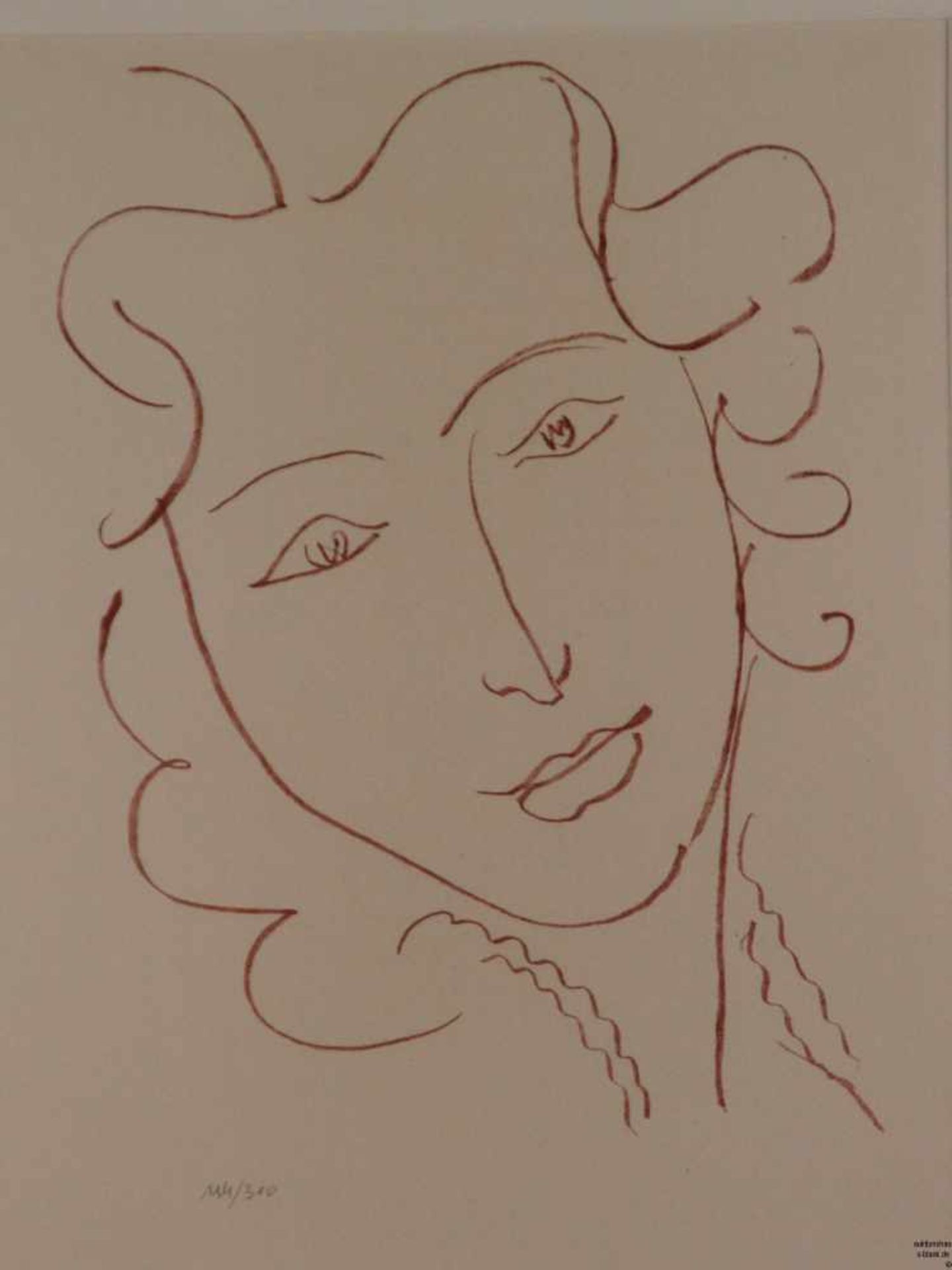Matisse, Henri (1869-1954) - Blatt aus der Folge "Florilège des amours" von Ronsard, Tafel 42,
