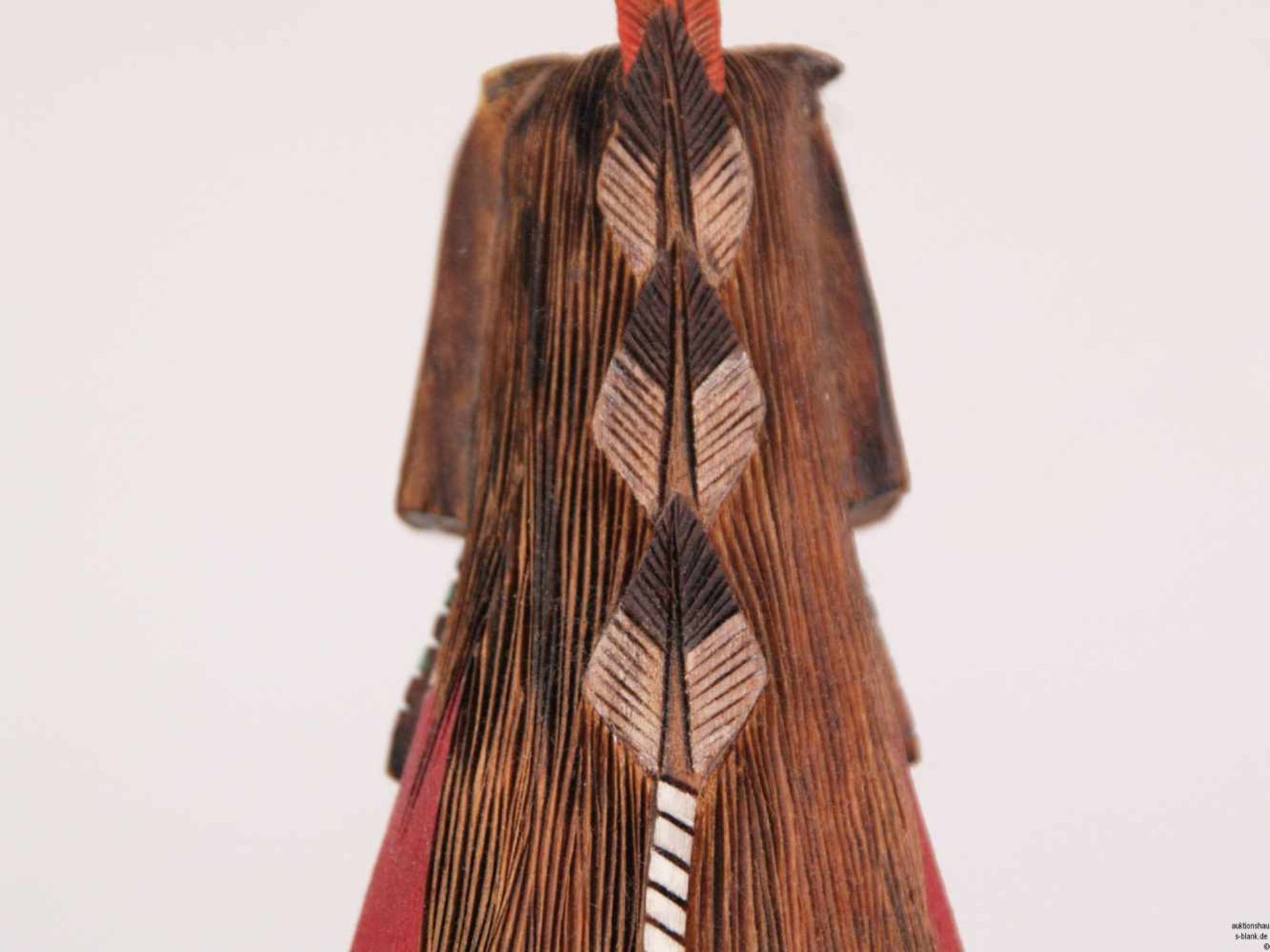 Hopi Kachina-Holzfigur - "Blackbeard Longhair Kachina", indianische Volkskunst, USA, auf - Bild 10 aus 11