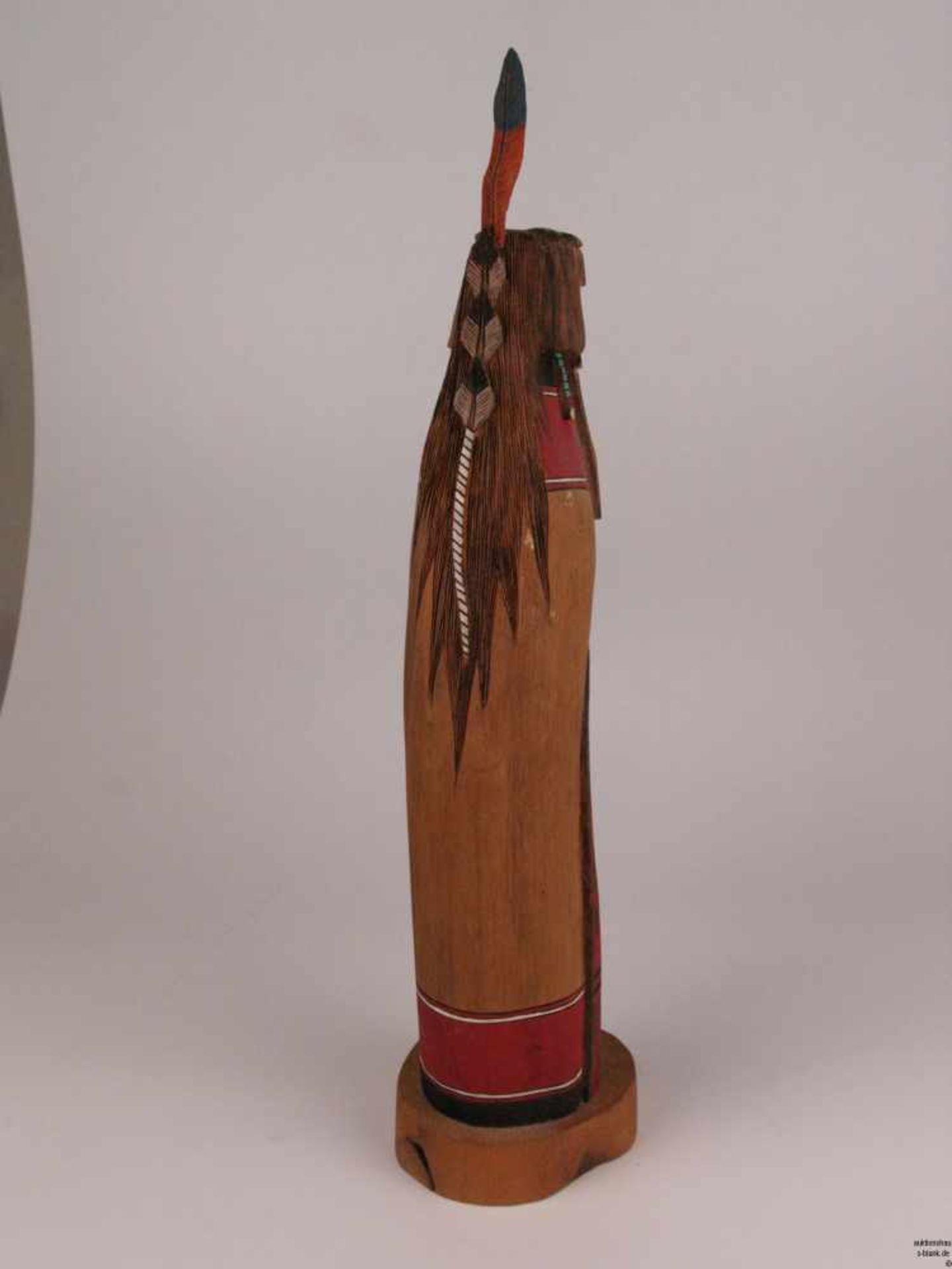 Hopi Kachina-Holzfigur - "Blackbeard Longhair Kachina", indianische Volkskunst, USA, auf - Bild 3 aus 11
