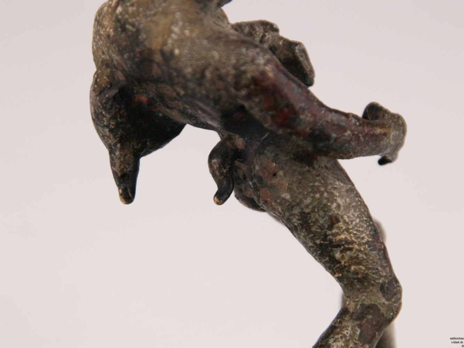 Bronzefigur "Trunkener Satyr" - Bronze, patiniert, Replik einer römischen in Herculaneum - Bild 10 aus 11