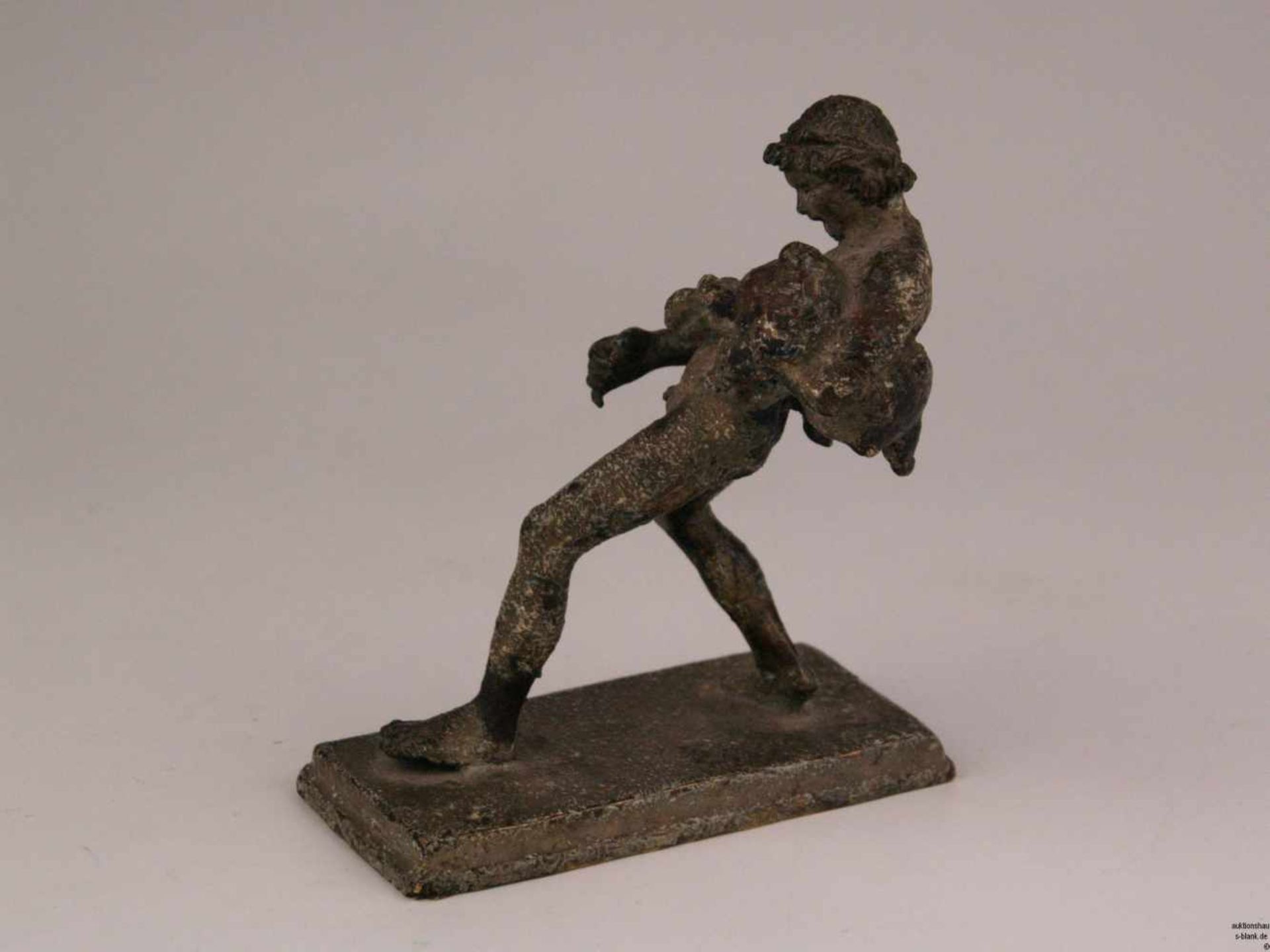 Bronzefigur "Trunkener Satyr" - Bronze, patiniert, Replik einer römischen in Herculaneum - Bild 2 aus 11