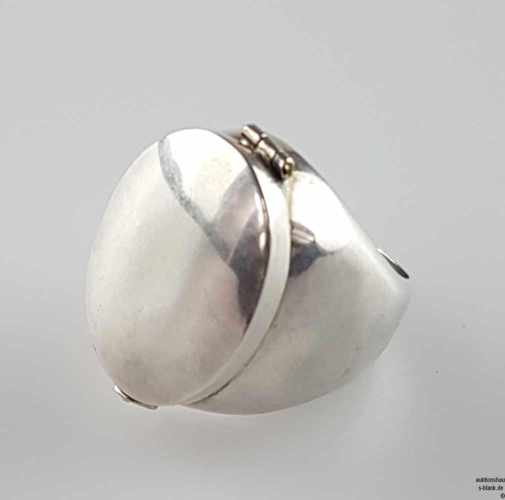 Giftring - Silber 925 gestempelt, Ringkopf mit aufklappbarer Giftkammer, Scharnierdeckel,