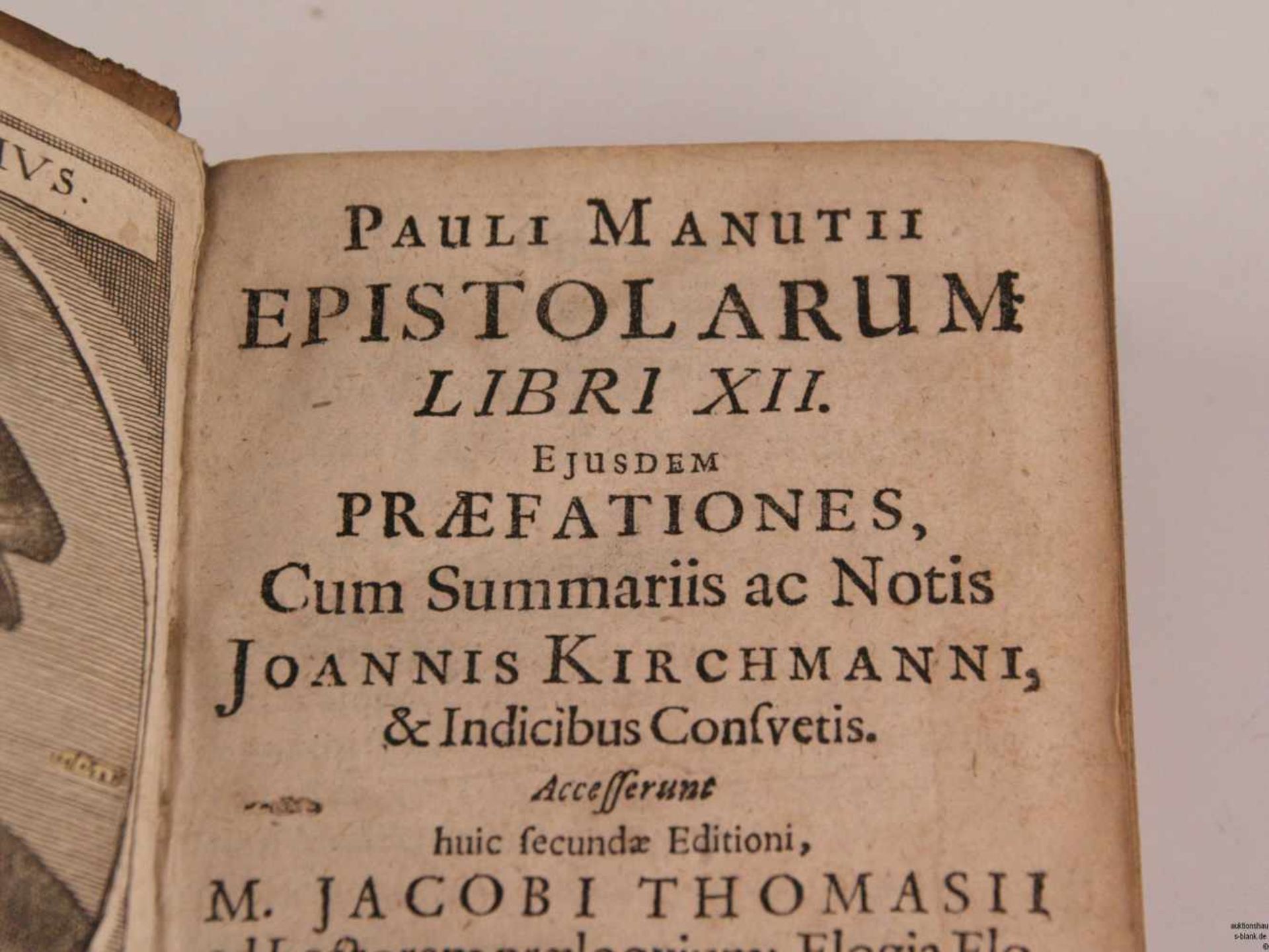 Manutius, Paulus - Paulli Manutii Epistolarum libri XII: Eiusdem Quae Praefationes, Cum Summariis ac - Bild 2 aus 9