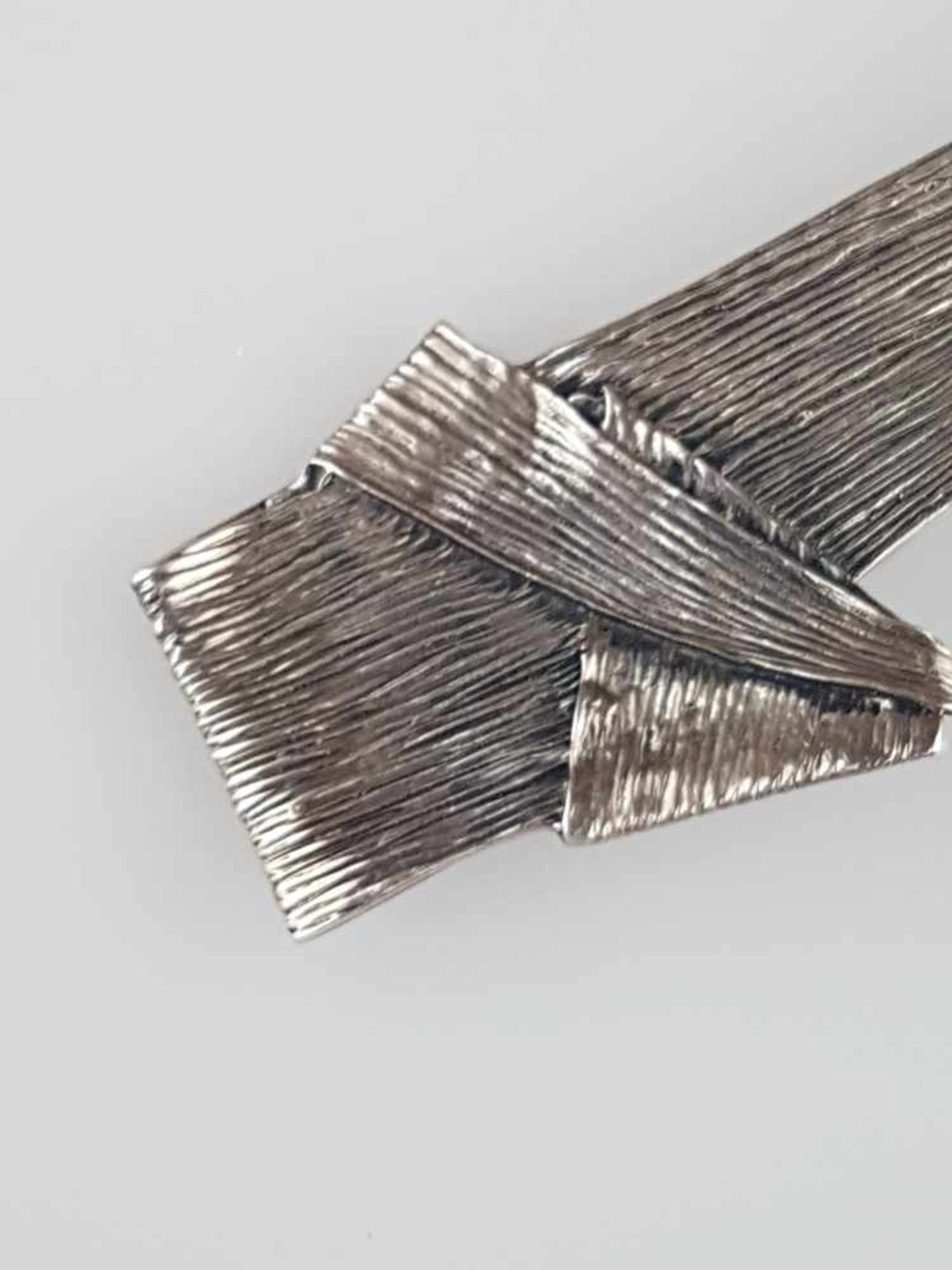 Designbrosche - Mignon Faget,Silber, ca.8,7x3cm, unterseitig Marke,Gew.ca.22,5g - Bild 2 aus 5