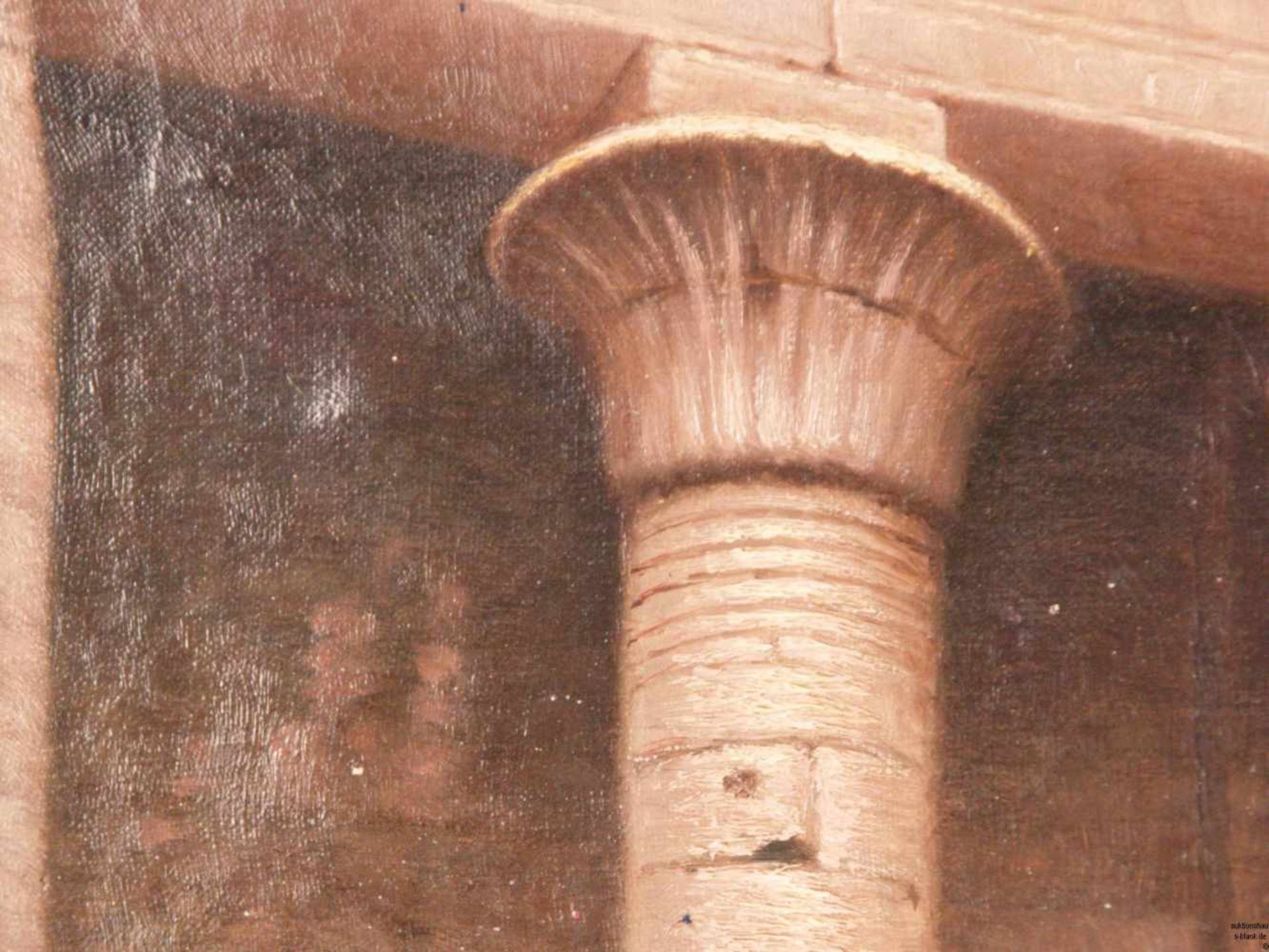 Chimchidian, Ovaneff -armenischer Maler,19./20.Jh.- Das Innere des Isis-Tempels von Philae mit - Image 4 of 10