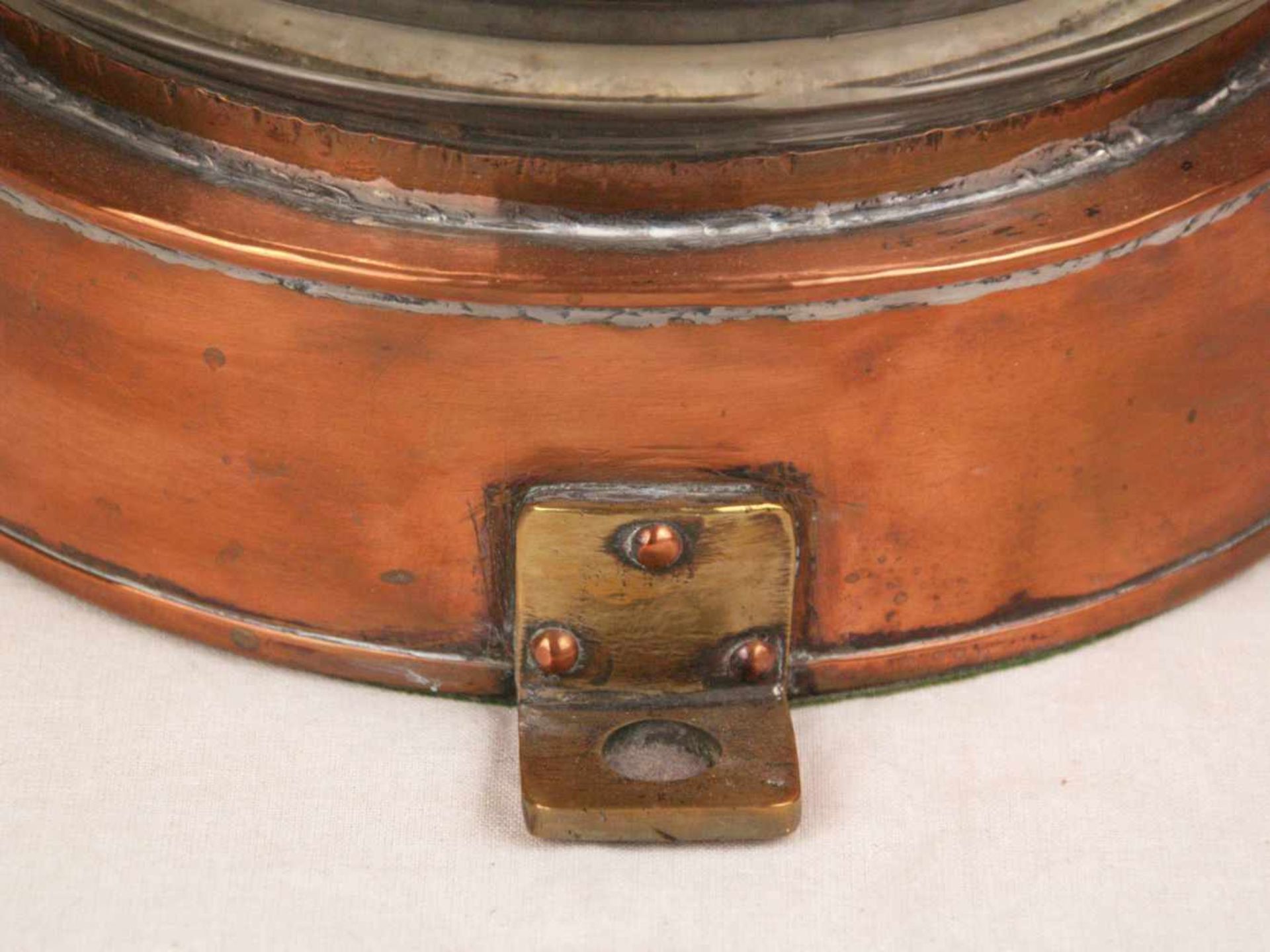 Schiffslaterne "STERN", Nr. '0061ELS', Kupfer/Messing, viertelkreisförmig, Glaszylinder, H.ca. - Bild 5 aus 9