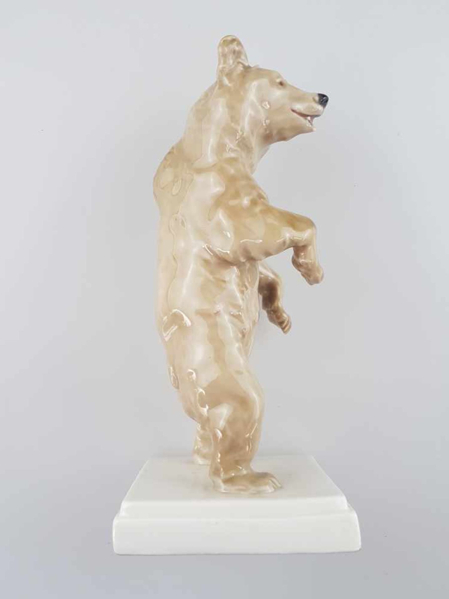 Porzellanfigur "Bär, aufrecht stehend" - Meissen Schwertermarke, Pfeiferzeit 1924-1934, Entwurf ( - Bild 6 aus 8